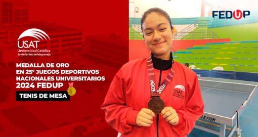 Deportista USAT obtiene medalla de oro en los 25° Juegos Deportivos Nacionales Universitarios 2024 FEDUP